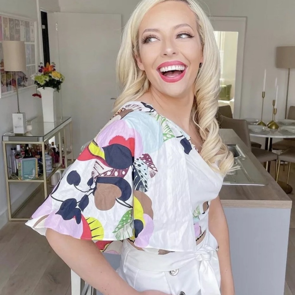 Zara floral assymetric crop top - Picture 4 of 9